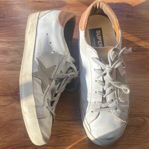 Golden Goose White and Brown Women's Sneakers